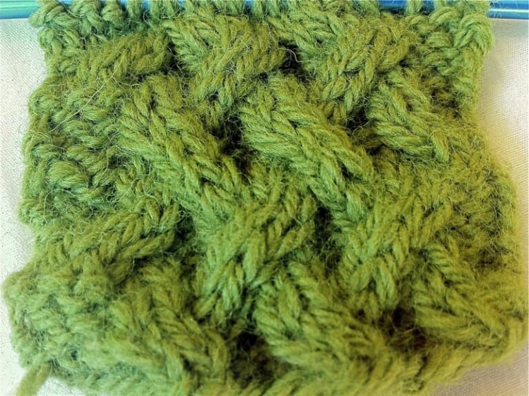 Woven Lattice Cable Knitting Stitch Pattern