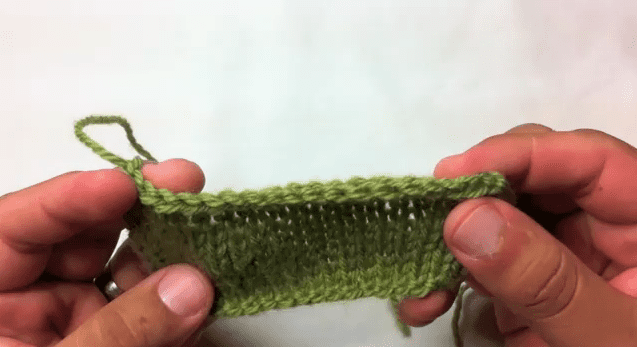 Example of the Basic Knit Bind Off