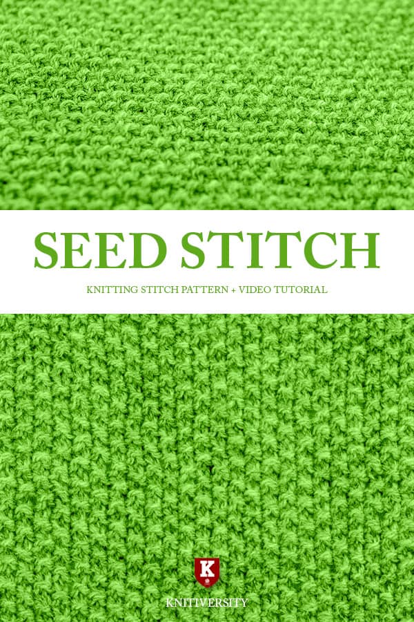 Seed Stitch Knitting Pattern Tutorial