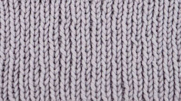 1x1 Rib Stitch Knitting Pattern (Reversible)