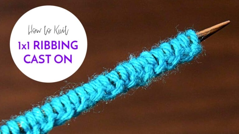 1x1 Ribbing Knitting Cast On