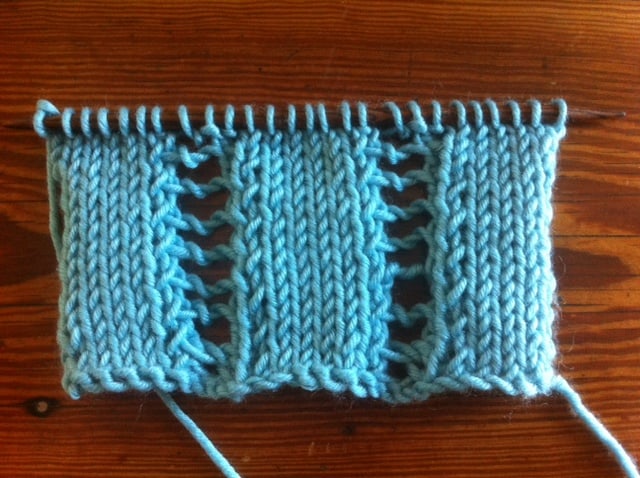 Example of the Open-Work Ladder Stitch