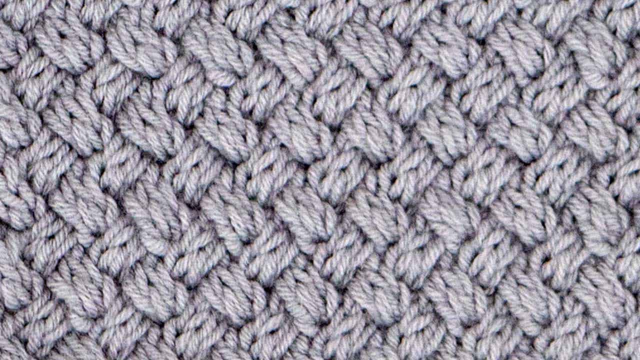 Woven Cable Knitting Stitch Pattern (Right Side)