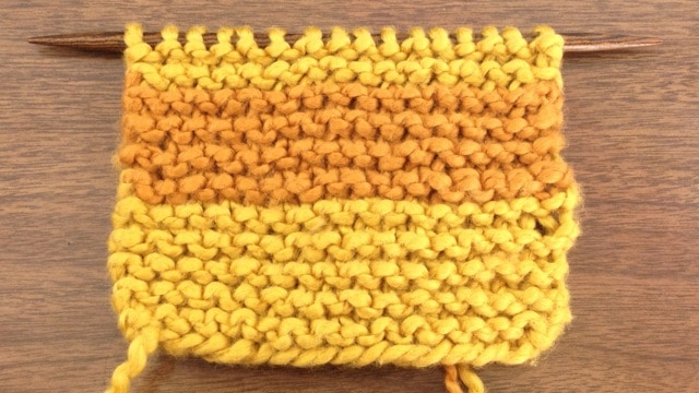 Example of basic colorwork stripes
