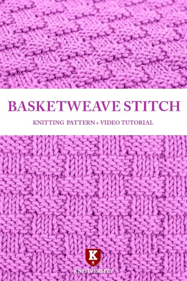 Basketweave Stitch Knitting Pattern Tutorial