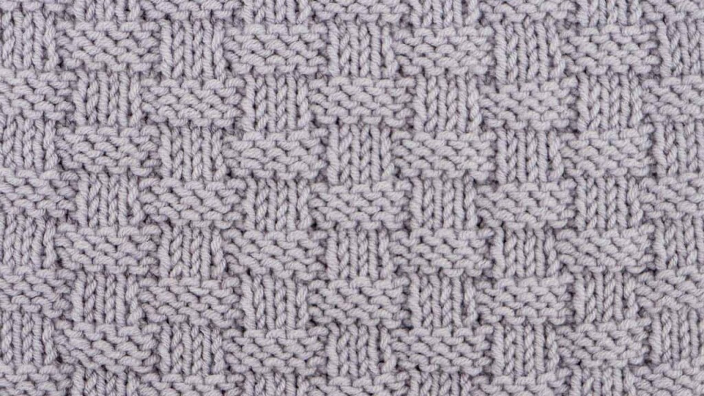 Basketweave Stitch Knitting Pattern (Right Side)