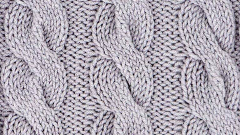 Chunky Cable Stitch Knitting Pattern (Right Side)