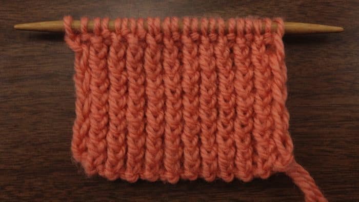 Example of the Double Twisted 1x1 Rib Stitch