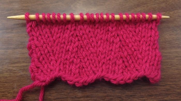 Learn how to knit the Vertical Herringbone Stitch