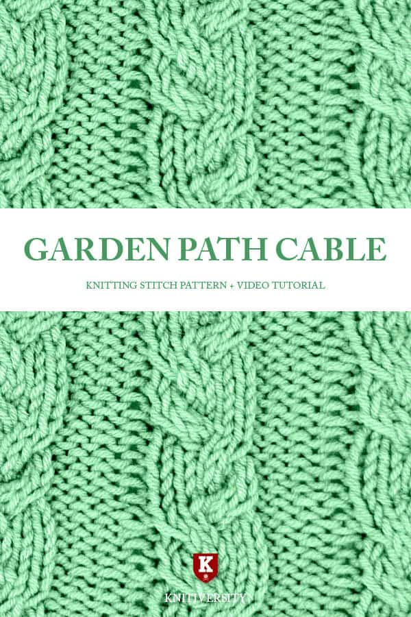 Garden Path Cable Stitch Knitting Pattern Tutorial