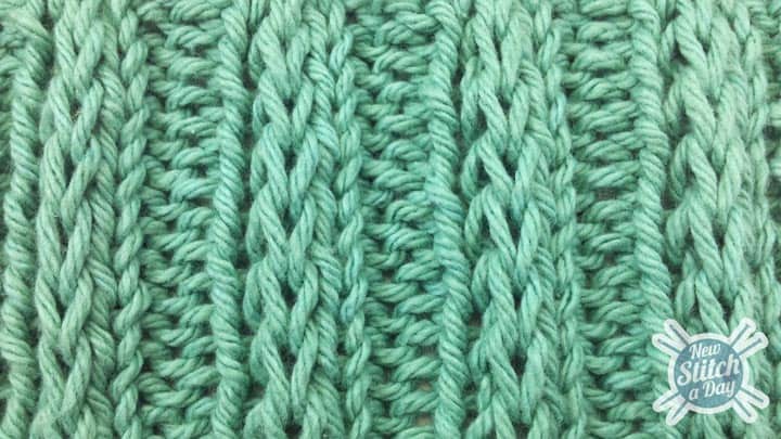 Example of the Fancy Slip Stitch Rib Pattern right side