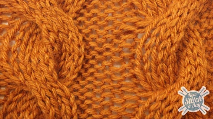 Example of the Sweep Cable Stitch right side