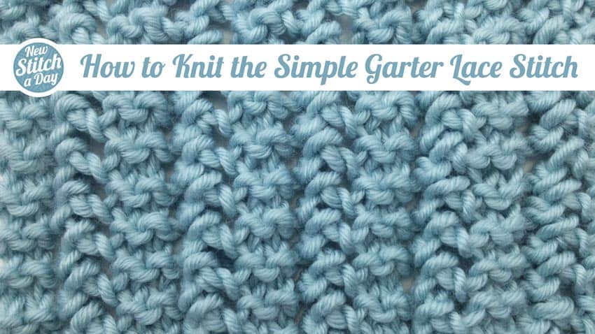How to knit an easy two-row repeat lace stitch pattern
