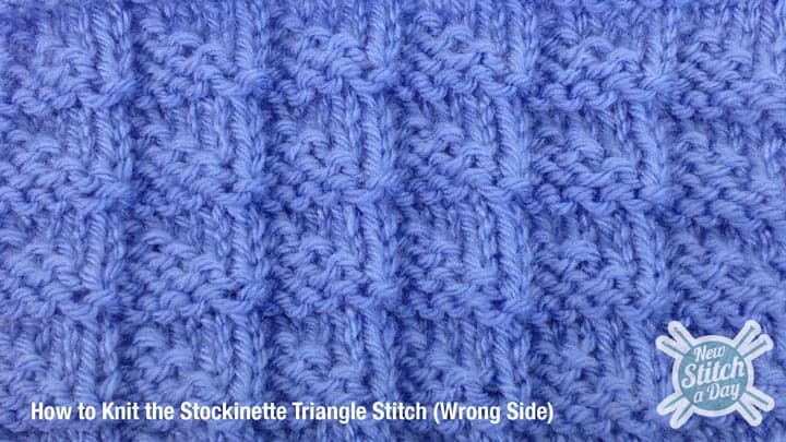 Stockinette Triangle Stitch Wrong Side