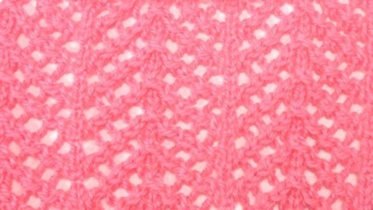 Arrowhead Lace Knitting Stitch Pattern