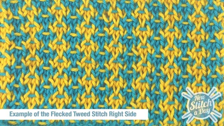 Example of the Flecked Tweed Stitch Right Side
