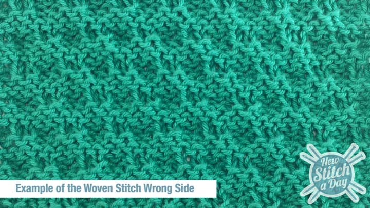Example of the Woven Stitch Wrong Side