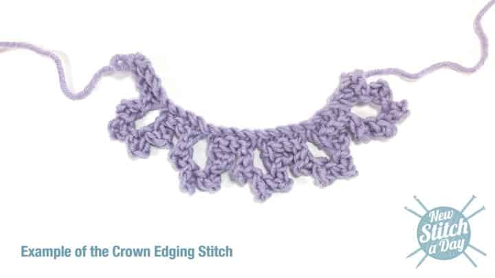 Example of the Crown Edging Stitch