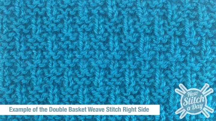 Example of the Double Basket Weave Stitch Right Side