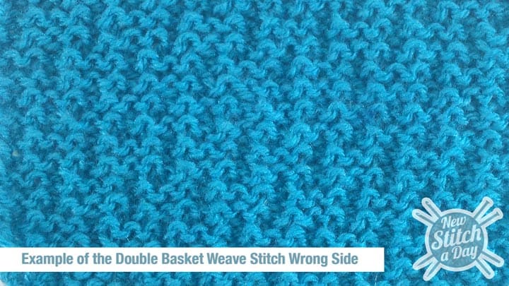 Example of the Double Basket Weave Stitch Wrong Side