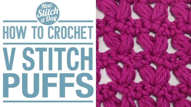 How to Crochet the V Stitch Puffs