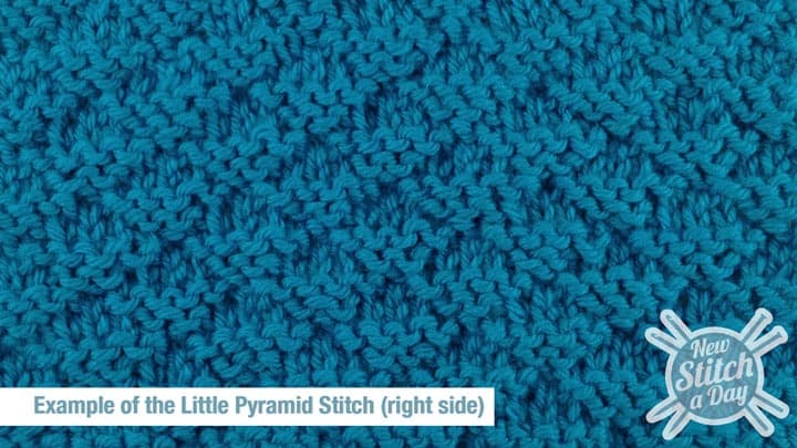 Example of the Little Pyramid Stitch Right Side