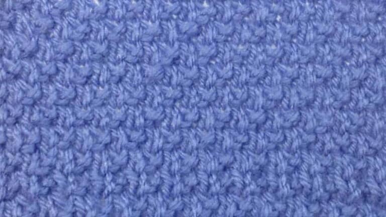 The Double Rice Knitting Stitch Pattern