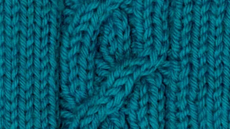The Right Cross Cork Cable Stitch Knitting Pattern Tutorial by Knitiversity