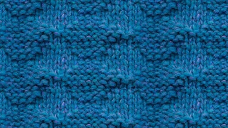 Plain Diamonds Knitting Stitch Pattern