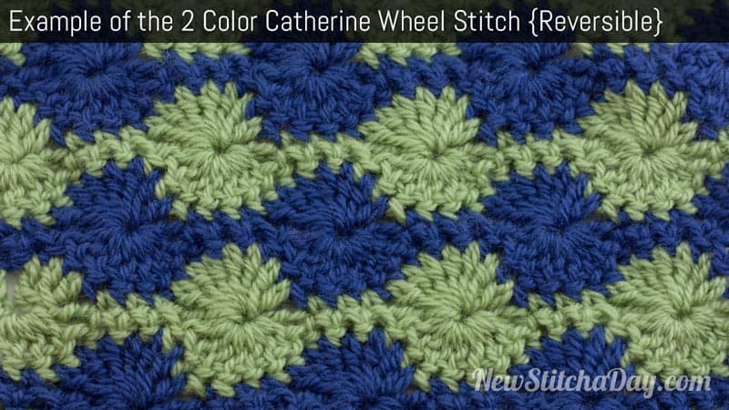 Example of the 2 Color Catherine Wheel Stitch