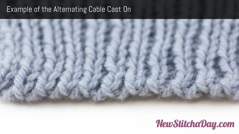 Example of the Alternating Cable Cast On