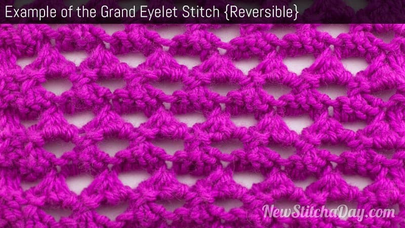 Example of the Grand Eyelet Stitch