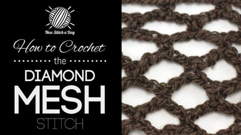 How to Crochet the Diamond Mesh Stitch