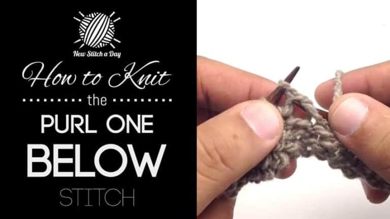 How to Knit the Purl One Below Stitch