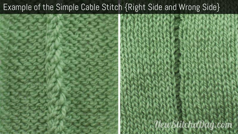 Example of the Simple Cable Stitch