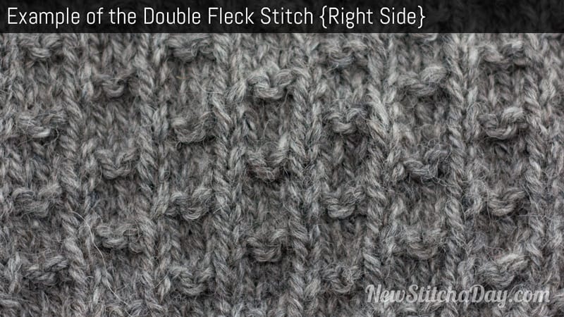Example of the Double Fleck Stitch Right Side