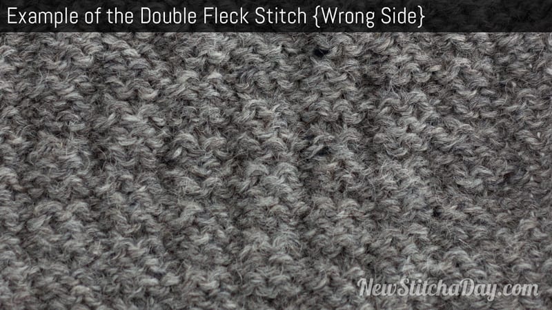 Example of the Double Fleck Stitch Wrong Side
