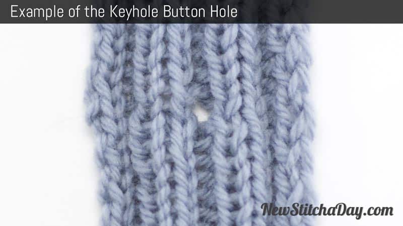 Example of the Keyhole Button Hole