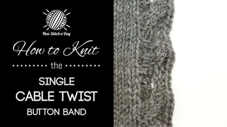 How to Knit the Single Cable Twist Button Band
