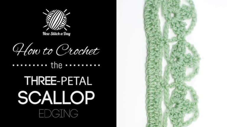How to Crochet the Three-Petal Scallop Edging
