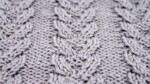 Close Up of Arrow Cable Knitting Pattern