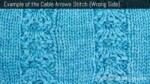 Example of the Cable Arrows Stitch. (Wrong Side)