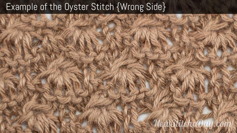 Example of the Oyster Stitch. (Wrong Side)