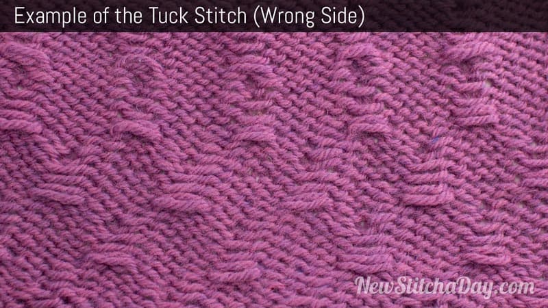 Example of the Tuck Stitch (Wrong Side)