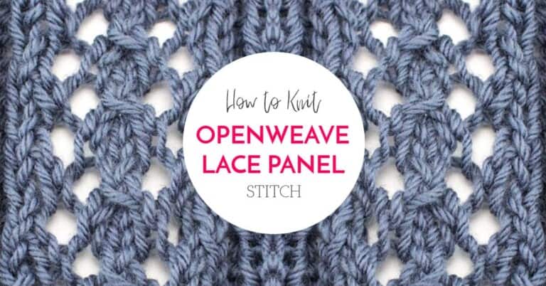 Openweave Lace Panel Knitting Stitch Pattern