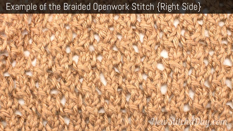 Example of the Braided Openwork Stitch. (Right Side)