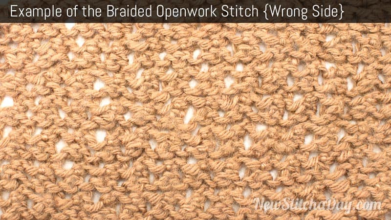 Example of the Braided Openwork Stitch. (Wrong Side)