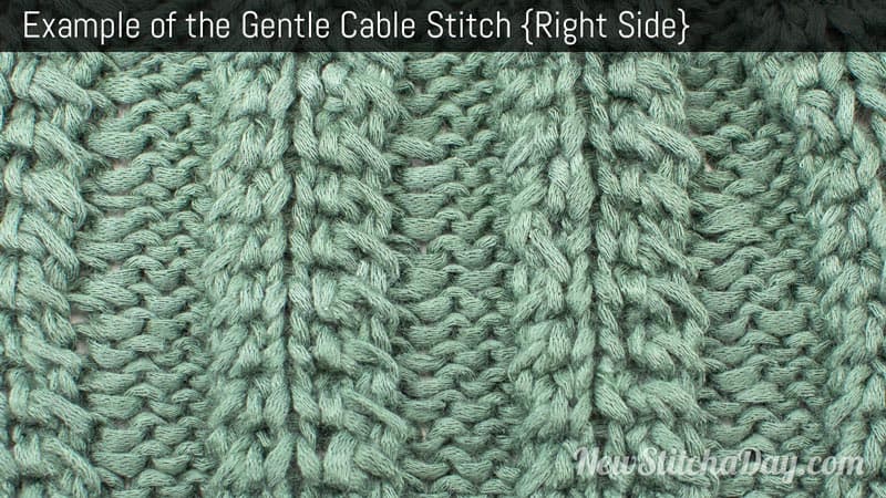 Example of the Gentle Cable Stitch. (Right Side)