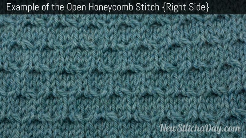 Example of the Open Honeycomb Stitch. (Right Side)