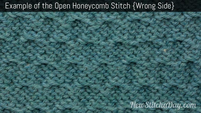 Example of the Open Honeycomb Stitch. (Wrong Side)